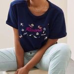 Anthropologie  Maeve Riviera embroidered Sweatshirt Tee XL Photo 1