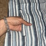 J. Jill Love Linen Nautical Multi Stripe Sleeveless Pullover Shift Dress Blue M Size M Photo 3