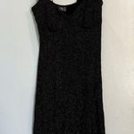 Y2K black and silver dot glitter mini dress sleeveless semi Photo 0
