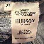 Hudson Women's Gray Krista Straight Crop Jeans Size 27 Roll Cuff Mid-Rise Photo 8