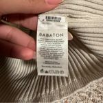 Aritzia  Babaton Sculpt Knit Polo Long Sleeve Off White Beige Matte Pearl Size XS Photo 8