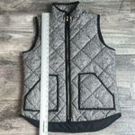 J.Crew  Vest Excursion Quilted Puffer Herringbone Black Womens SMALL NEW WITH TAG Photo 2