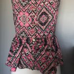 B Jewel Peplum Tribal Pattern Tank Top Photo 2