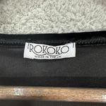 Rokoko Bodysuit Womens 24 Black Velvet Goth Witchy Festival Dark Glam Edgy Black Photo 1