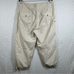 Anthropologie ‎ Cream Cargo High Rise Pants Photo 3