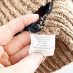 Line and Dot Veronica Turtleneck Striped Pullover Sweater Brown Black Small Photo 4