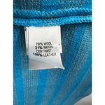 St. John Dress Blue Tan Striped Sleeveless Crewneck A-Line Fit & Flare Wool Knit Photo 3