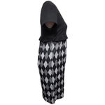 Voir Voir black/gray ponte argyle empire waist dress size 8 Photo 2