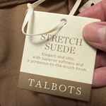 Talbots 100% Goat Stretch Suede Leather Pants Luxury NWT Side Zip Petite 16P Photo 2