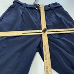 Lulus  Pants Womens Large Blue Straight Leg Belted High‎ Rise Trousers Photo 6