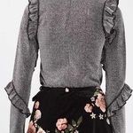 Topshop  Velvet Floral Wrap Mini Skirt Photo 1