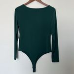 Leith Long Sleeve Bodysuit Green Bug Stretch Fitted Top Size Large NWT Photo 2