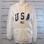 SheIn  Sweatshirt Pullover Hoodie White w USA Graphic-Medium Photo 0