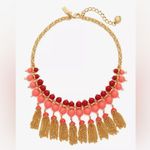 Kate Spade That’s A Wrap Tassel Necklace Pink Red Gold Photo 2