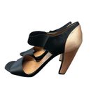 Prada  Iconic Retro Satin Sandals Shoes Slingback Peep Open Toe Pumps  Size 39 Photo 2