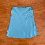 Aritzia Babaton Satin Silk Slip Blue Mini Skirt Photo 0