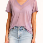 Charlotte Russe Y2K Vintage  Sheer V-Neck Fairy Purple Blouse NEW Size XS Photo 0