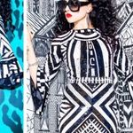 Alice + Olivia Jae Sequin Fitted Midi Gown Dress Photo 8