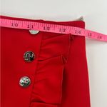 Tory Burch  Sport Tech twill ruffled golf skort red ruffle snap sz 2 Photo 4