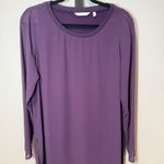 Soft Surroundings  Elegance Tunic Blouse Long Sleeve‎ Purple Plum Size Medium Photo 2