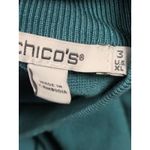 Chico's  Short Sleeve Dark Aqua Thin Mock Sweater Pullover Size 3 - XL 16/18 Photo 2