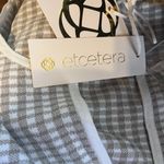 Etcetera NWT Brown & White Checkered Blazer Jacket Size L – Stylish Career Layer Photo 2