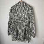 Tory Burch  Casey Anorak Jacket Windbreaker White Blue Floral Paisley Size 8 Photo 2