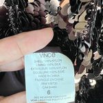 Vince Brown Sequin Shift Mini Dress Scoop Neck Racerback Women’s Size 6 Photo 9