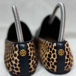 Tory Burch Benton Black Tan Leopard Flats/Loafers Size 6M Photo 5