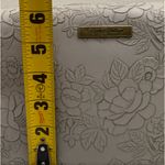 Revive Vintage Vegan Embossed Floral Makeup Bag Gray Photo 6