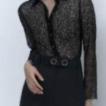 ZARA BLACK LACE BODYSUIT Photo 1