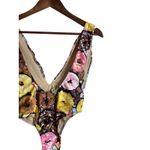 Ravish Sands Donuts One Piece Custom Bikini Plunge Neckline Womans Medium Photo 6