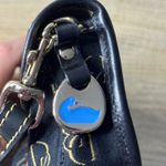 Dooney & Bourke Dooney Bourke Signature DB Logo Wristlet Clutch Black Beige Canvas Leather Y2K Photo 8