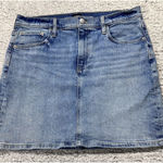 J.Crew Women's Size 6 Denim Blue Mini Skirt Pockets Light Wash 90's Western Photo 0