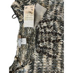 Alberto Makali Women’s Sweater Size XL Cream Green Metallic Knit Beaded Detail Photo 7