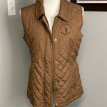 Peter Millar Quilted Vest Brown Rainbow Plaid lining Womens Size Medium Photo 0