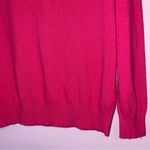 Pink Cashmere Wool Silk Blend Sweater V Neck Long Sleeve Size M Photo 2