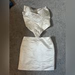 Custom beaded corset top and skirt set White Photo 1