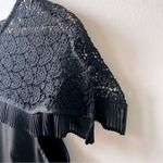 Sugar Lips  Black Lace Dress Medium mini ruffle vintage Y2K LBD sexy cute flirty Photo 5