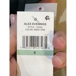 Alex Evenings ALEX EVENINGS Women's Draped Metallic Gown Green Cold-Shoulder NWT Size 8 Photo 5