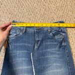 Mudd Vtg  Long Y2K Frayed Raw Bottom Hem Women's Blue Denim Jeans Skirt 90s Sz 0 Photo 4