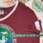 Harry Potter  Hogwarts sz 19 long sleeve vneck t-shirt round hem athletic stripes Photo 1