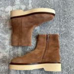 Aquatalia Maddie Whiskey Suede Platform Bootie Size 6.5 NWT Water‑Resistant Photo 2