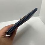 Dooney & Bourke Blue Brown Signature Pouch Case with Keychain Photo 2