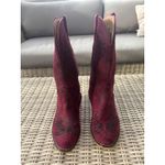 Roper Riley Scroll Embroidered Faux Leather Cowboy Boots 8.5 country concert Red Photo 2