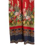 Johnny Was  Rapsodia Maxi Henley Dress Multicolor Floral M Red Green Blue Cream Photo 3