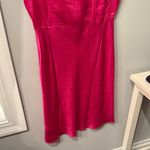 J.Crew  Fuchsia Satin V-Neck Dress Photo 5