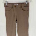 Betabrand  7 Pocket Dress Pant Yoga Pants Straight Leg Khaki Twill Tan Photo 2