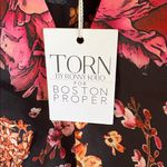 Boston Proper NWT X Ronny Kobo Black Floral Ruffle Puff Sleeve Dress Size Large Photo 3