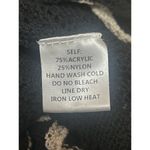 Bluivy Women's Black Open Crochet Knit Ruffle Short Sleeve Sweater Top Size L Size L Photo 3